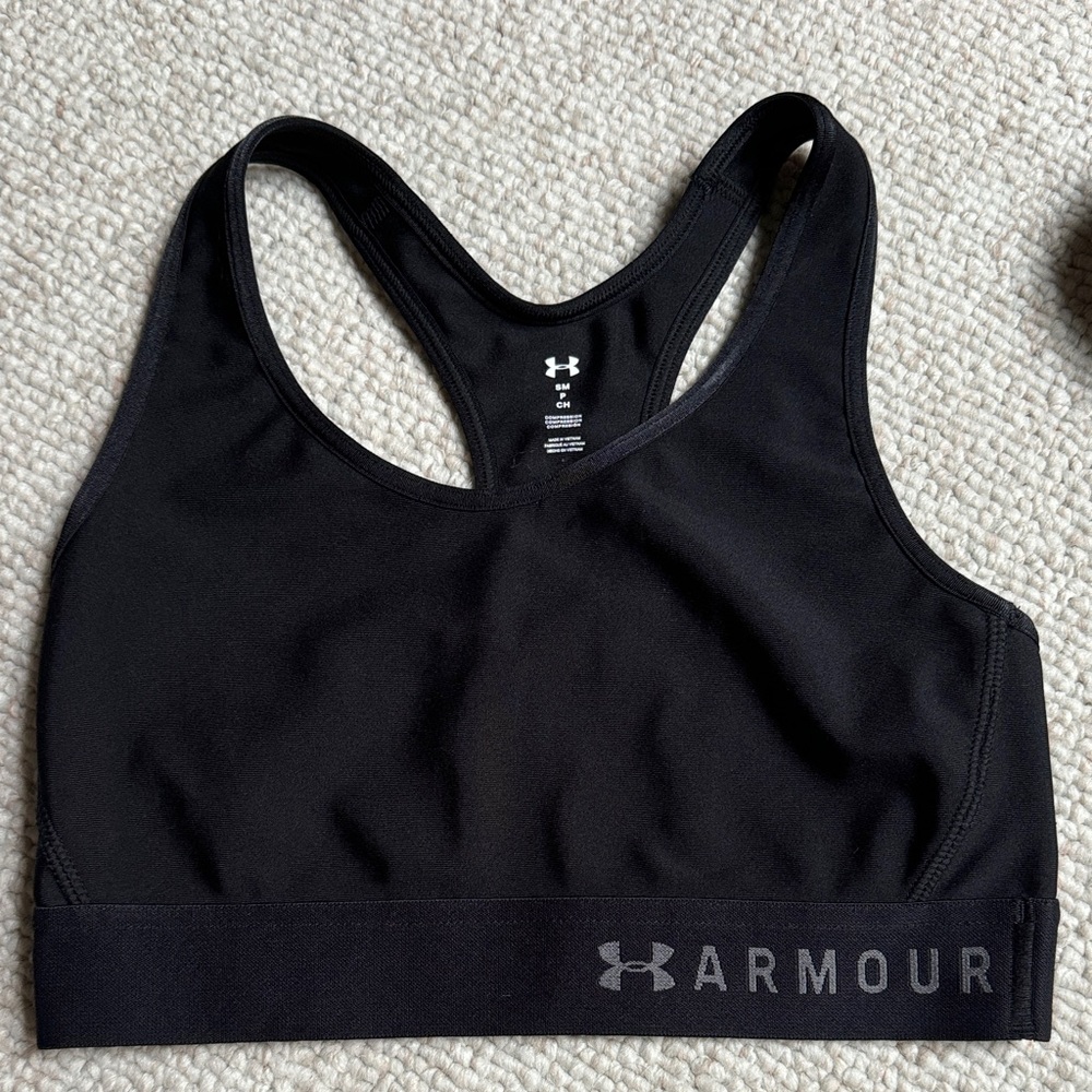 Under Armour Jet Black Racerback Sports Bra